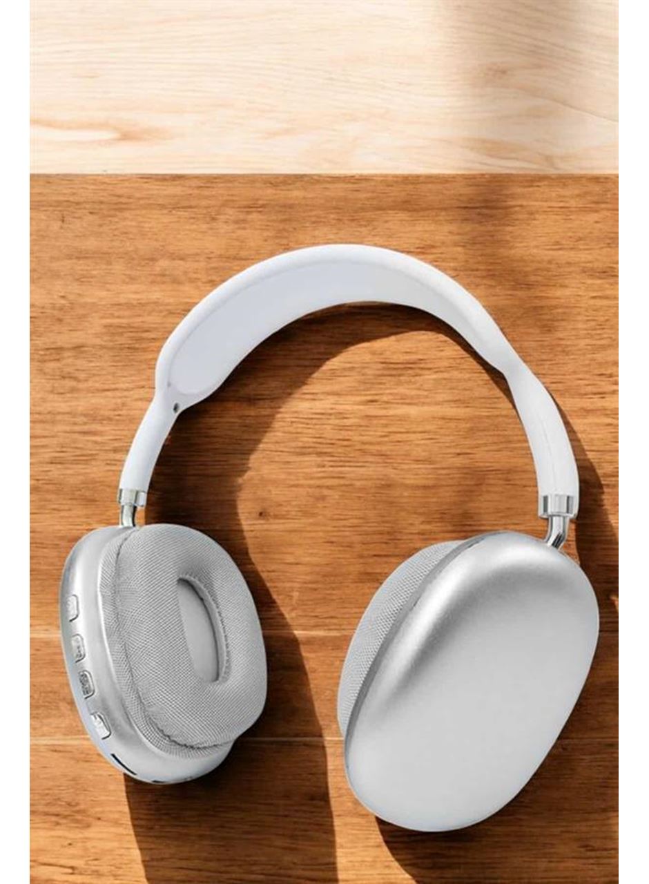 P9 Plus Kablosuz Kulak Üstü Bluetooth Kulaklık Beyaz Yüksek Ses Kaliteli