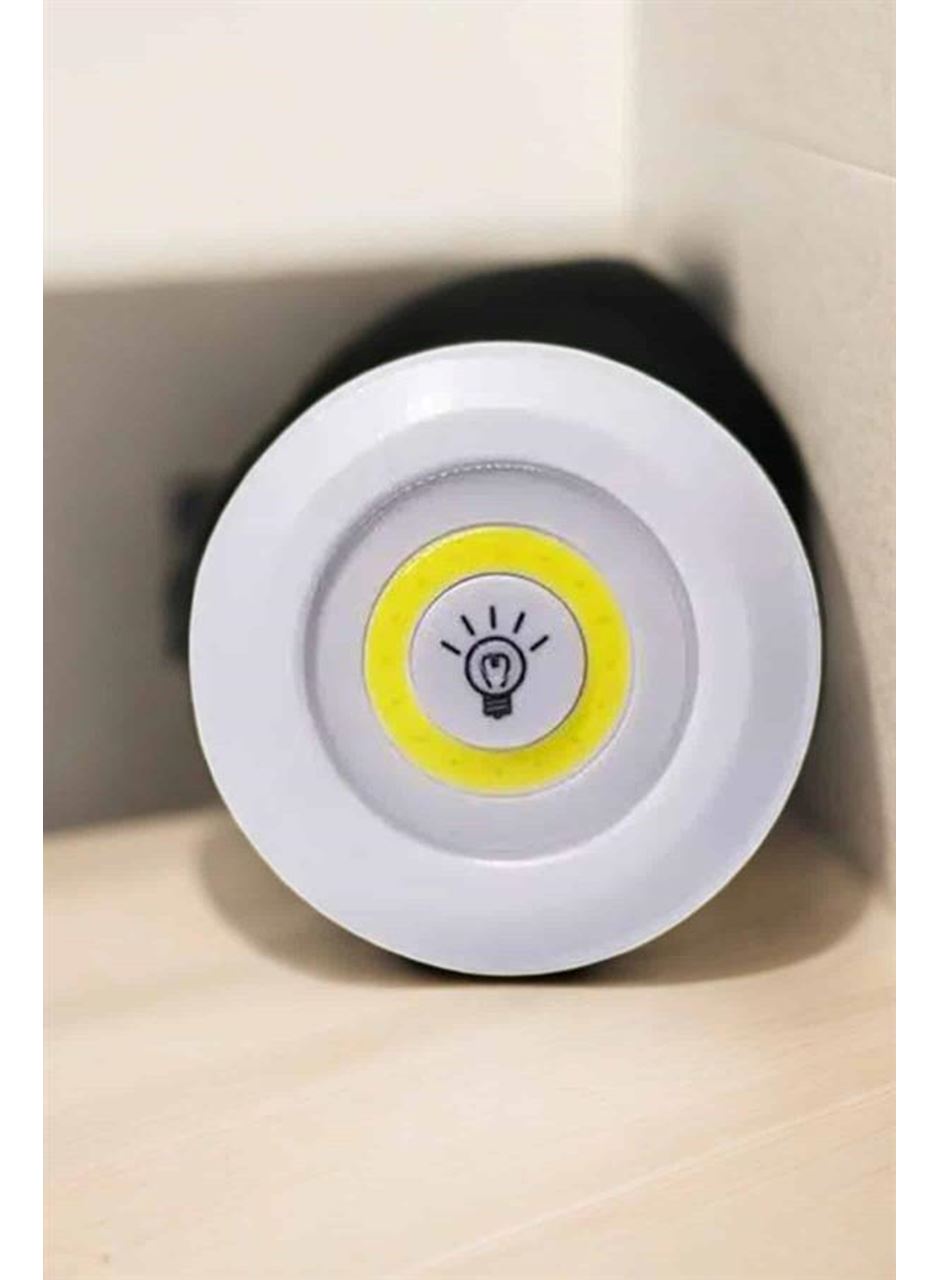 Spot Lamba Led Işık 3'lü Uzaktan Kumandalı Pilli Yapışkanlı Kablosuz