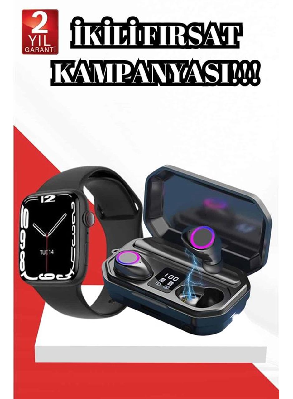 2025 Model Akıllı Saat ve Bluetooth Kulaklık 5.0 Bluetooth Bağlantılı Dokunmatik Ekran