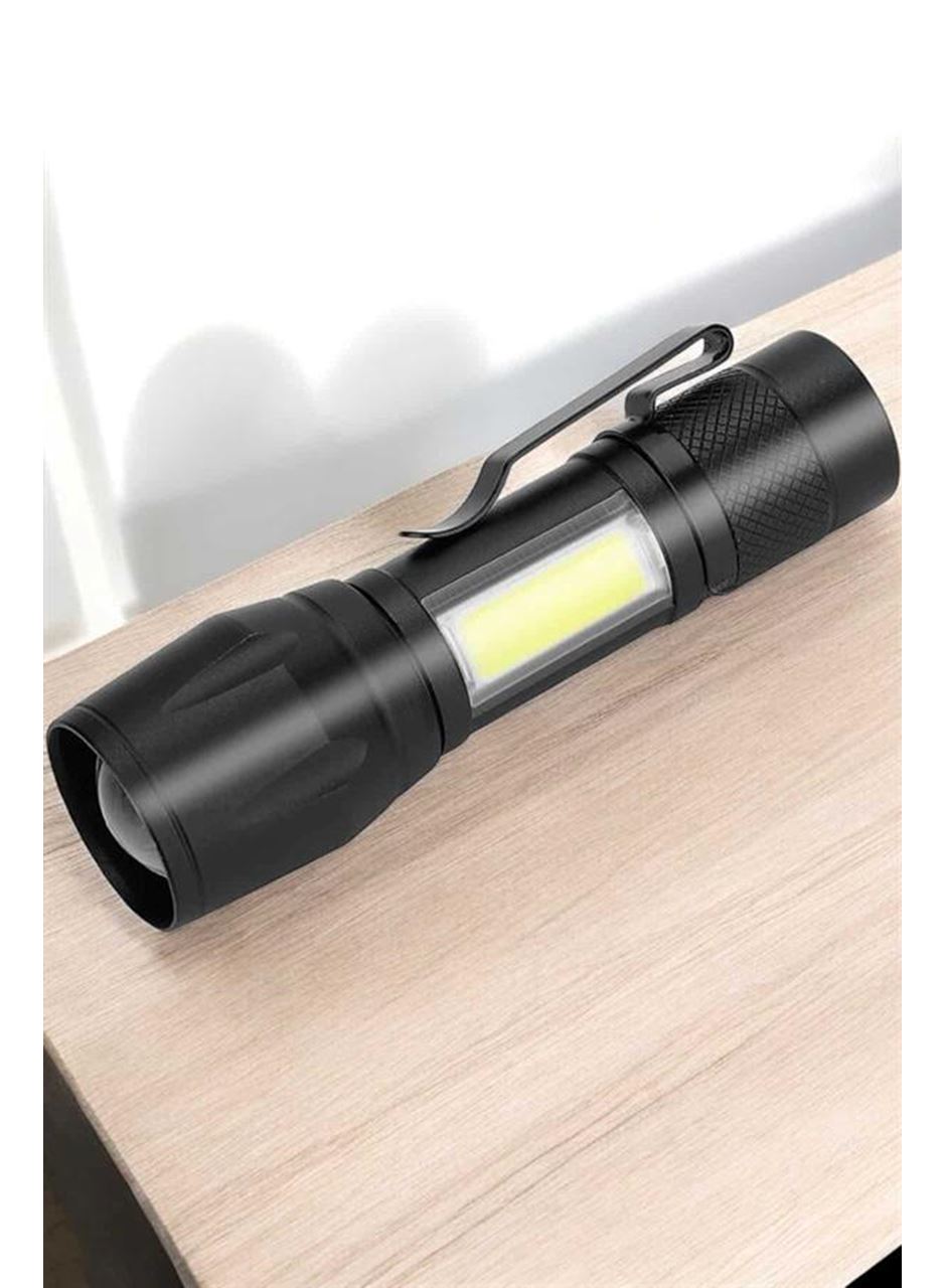 El Feneri Led USB Şarjlı Zoom Mini Led Işık Acil Durum Feneri