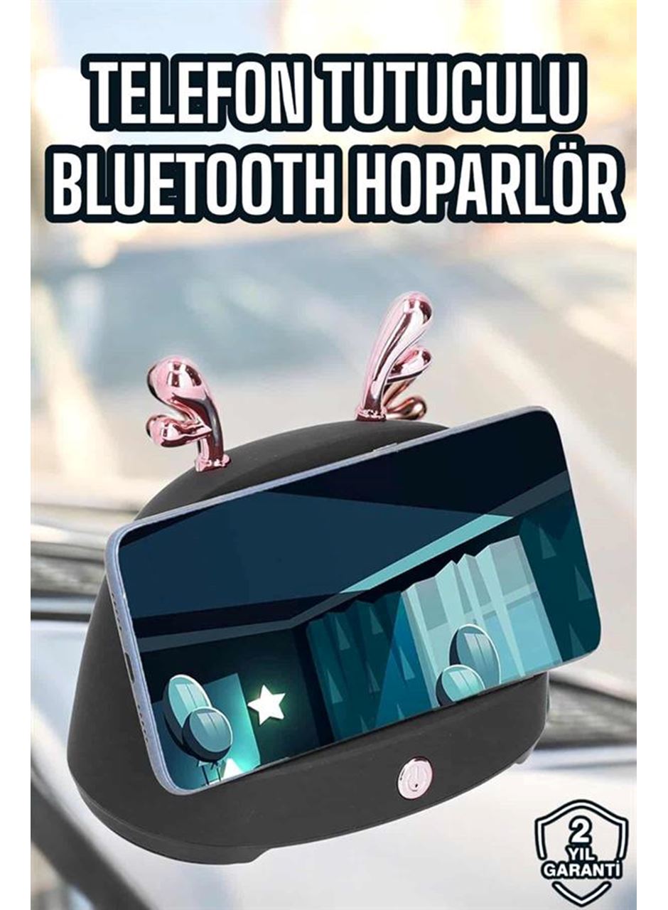 Bluetooth Hoparlör Telefon Tutuculu Akıllı Hoparlör Uzun Pil Ömrü