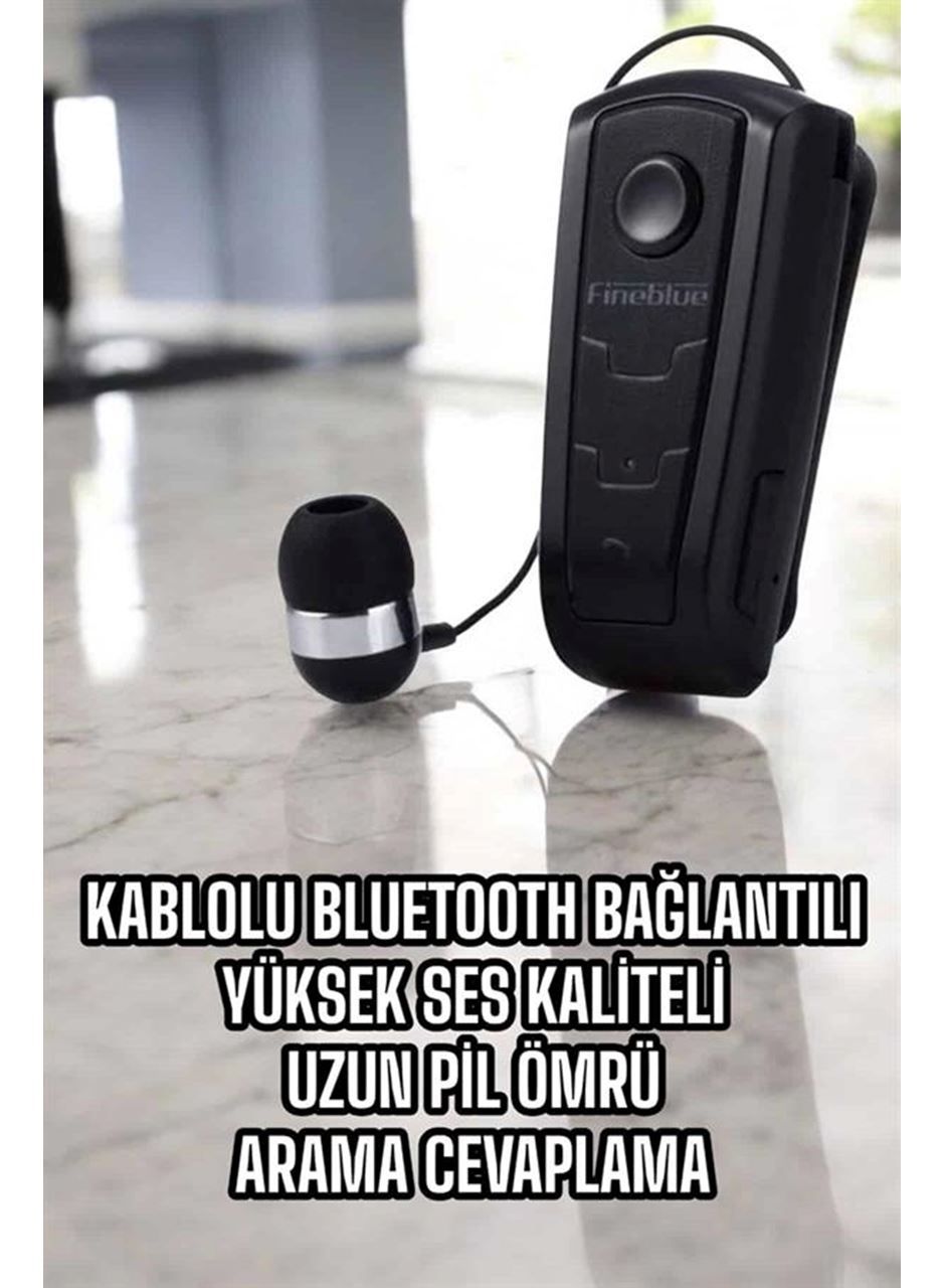 Makaralı Bluetooth Kulaklık Çağrı Cevaplama Kablolu Uzun Pil Ömrü