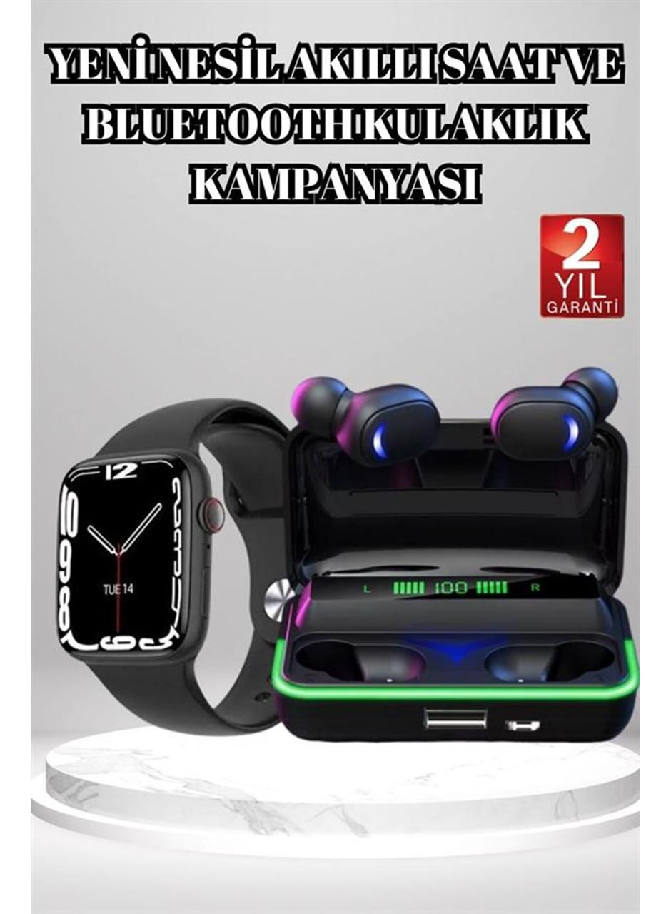 Ucuz ve Kaliteli Kulaklıklı Saat Seti Bluetooth Bağlantılı Akıllı Saat ve Kulaklık