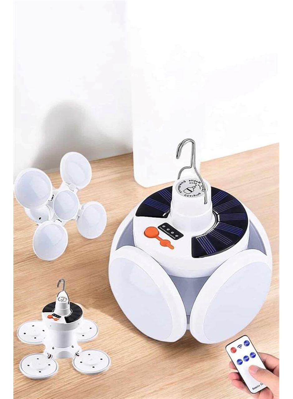 Katlanabilir Taşınabilir Kamp Lambası Işıldak Beyaz Işık Güneş Enerjili Solar Aydınlatma