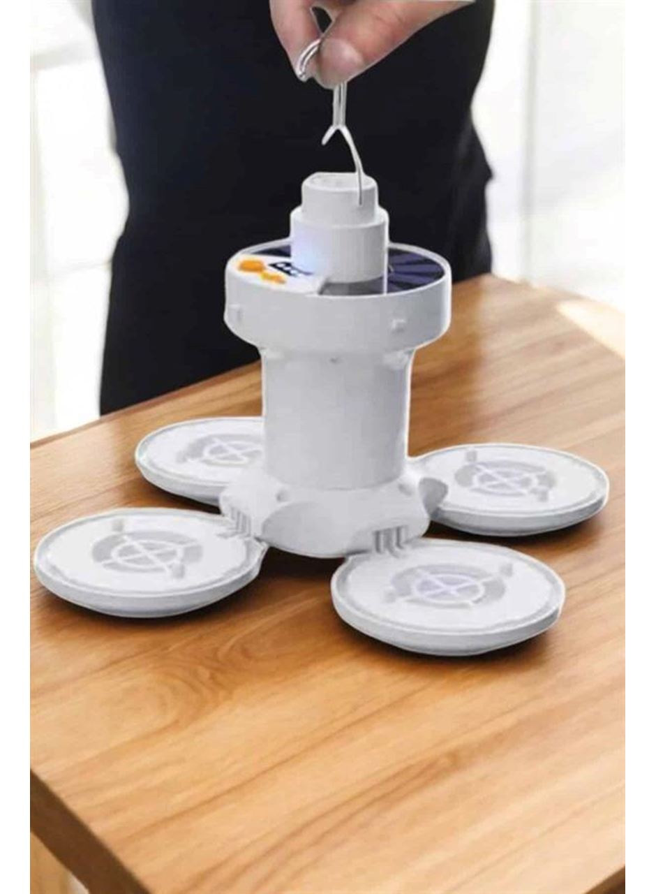 Kamp Lambası Işıldak Beyaz Işık Güneş Enerjili Solar Aydınlatma 5 Kanatlı Katlanabilir