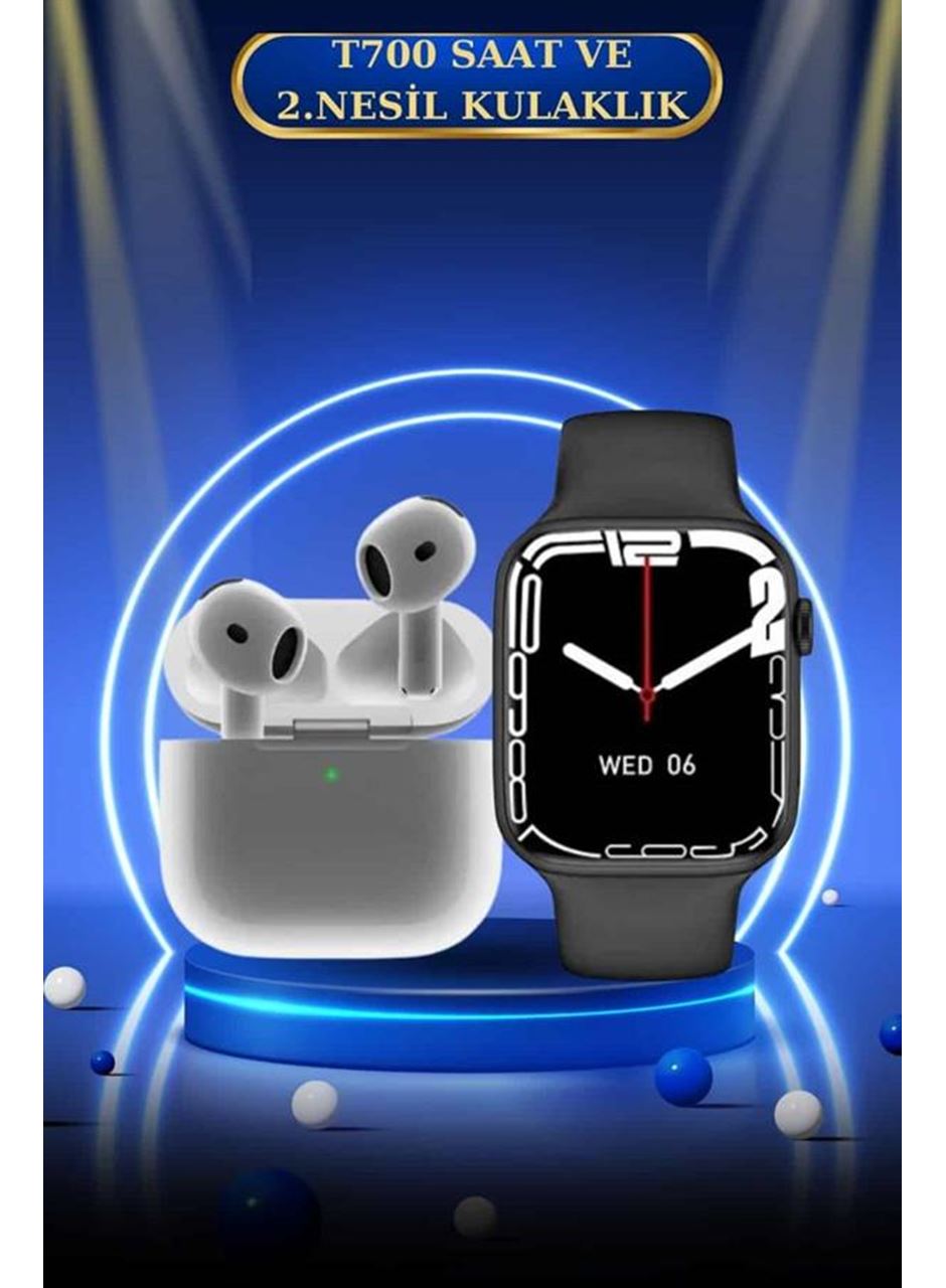 3.Nesil TWS Bluetooth Kulaklık ve Dokunmatik Ekran Akıllı Saat Sesli Görüşme