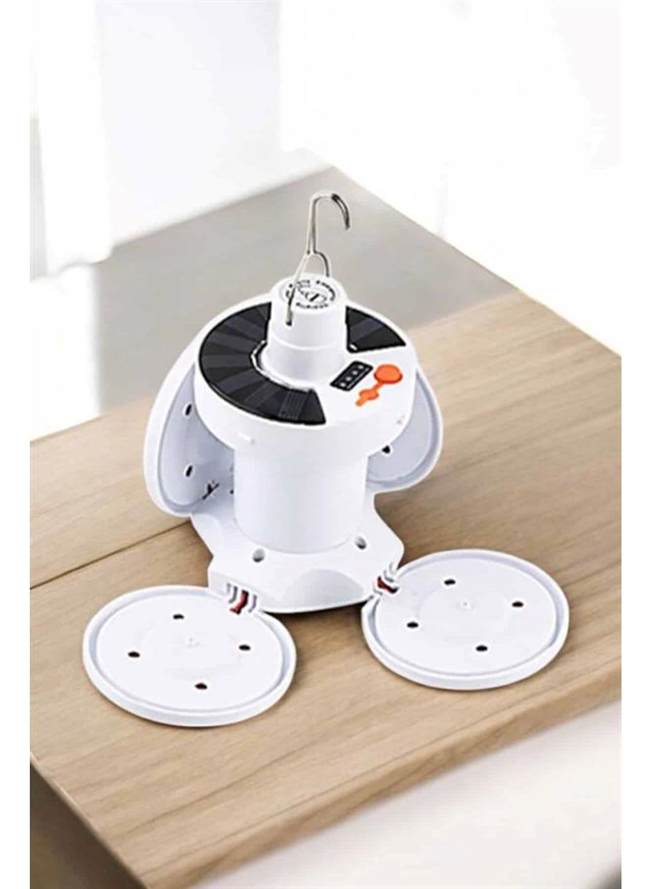 Kamp Lambası Işıldak Beyaz Işık Güneş Enerjili Solar Aydınlatma 5 Kanatlı Katlanabilir