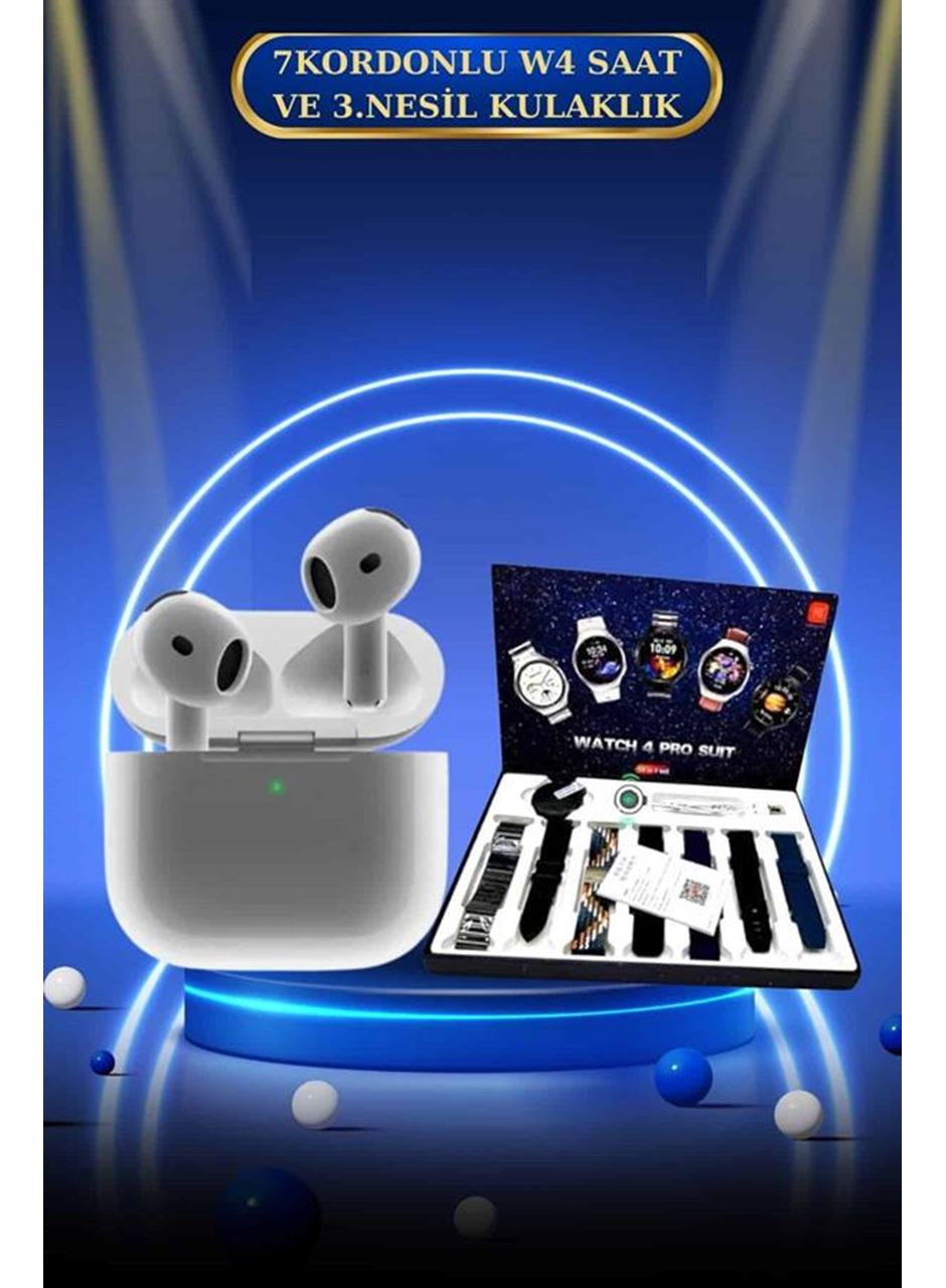 3.Nesil TWS Bluetooth Kulaklık Bluetooth Bağlantılı Akıllı Saat Amoled Ekran Plastik Hasır Kordon