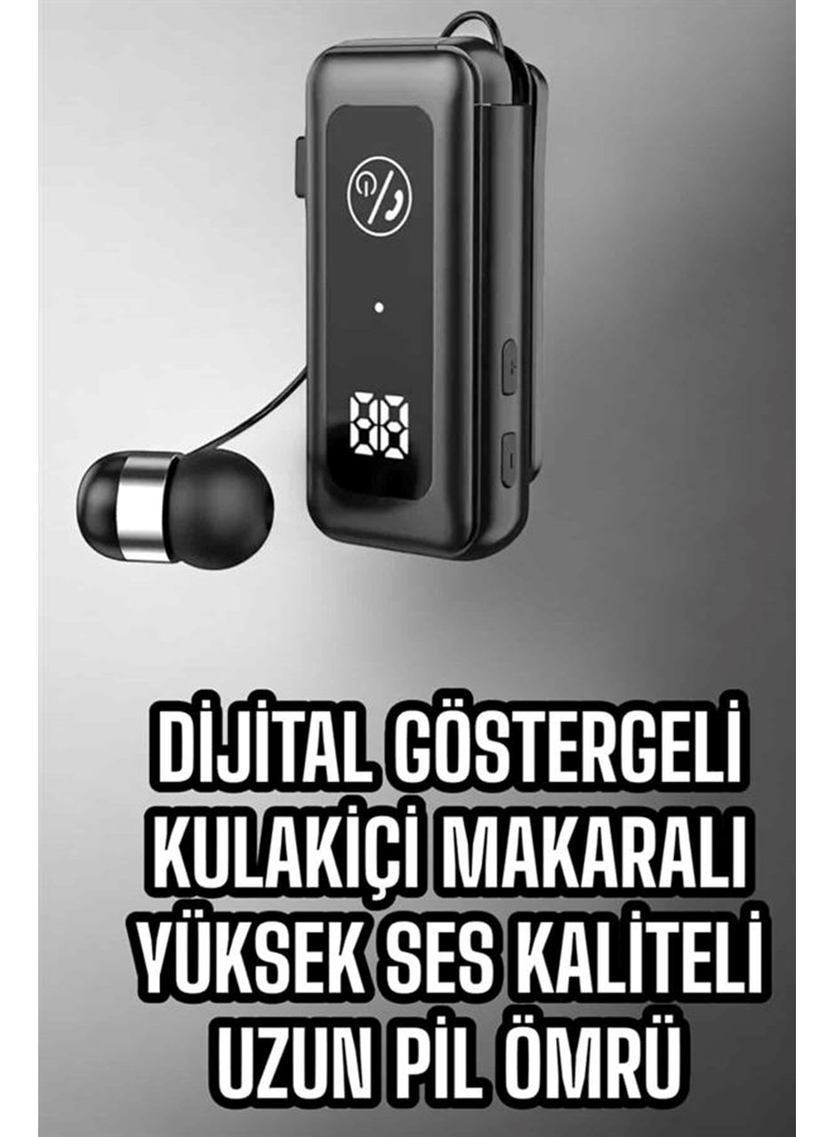 Makaralı Bluetooth Kulaklık Kulak İçi Dijital Göstergeli Yüksek Ses Kaliteli