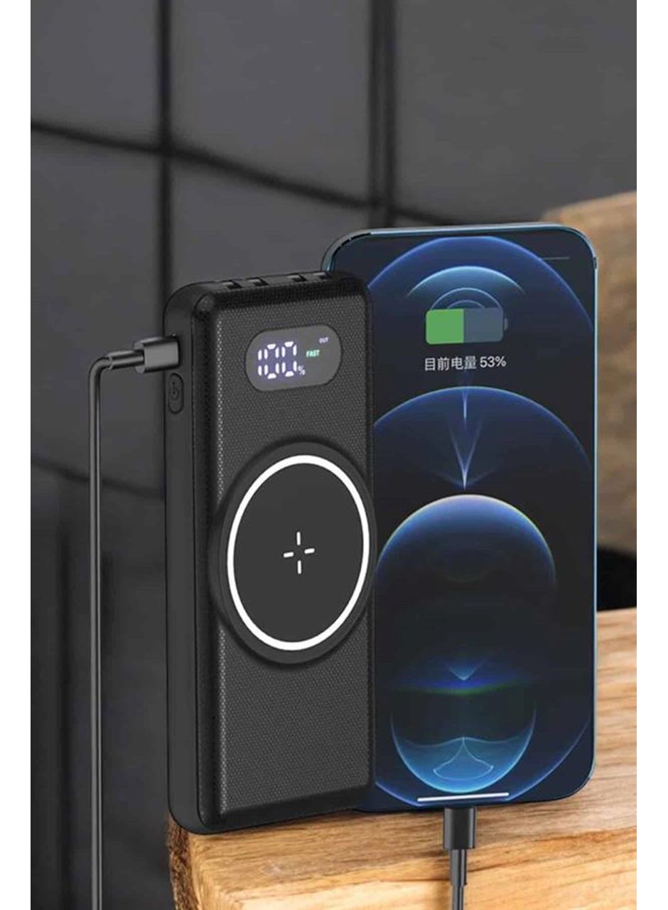 Hızlı Şarj Dijital Göstergeli Powerbankli Çoklu Şarj Özelliği