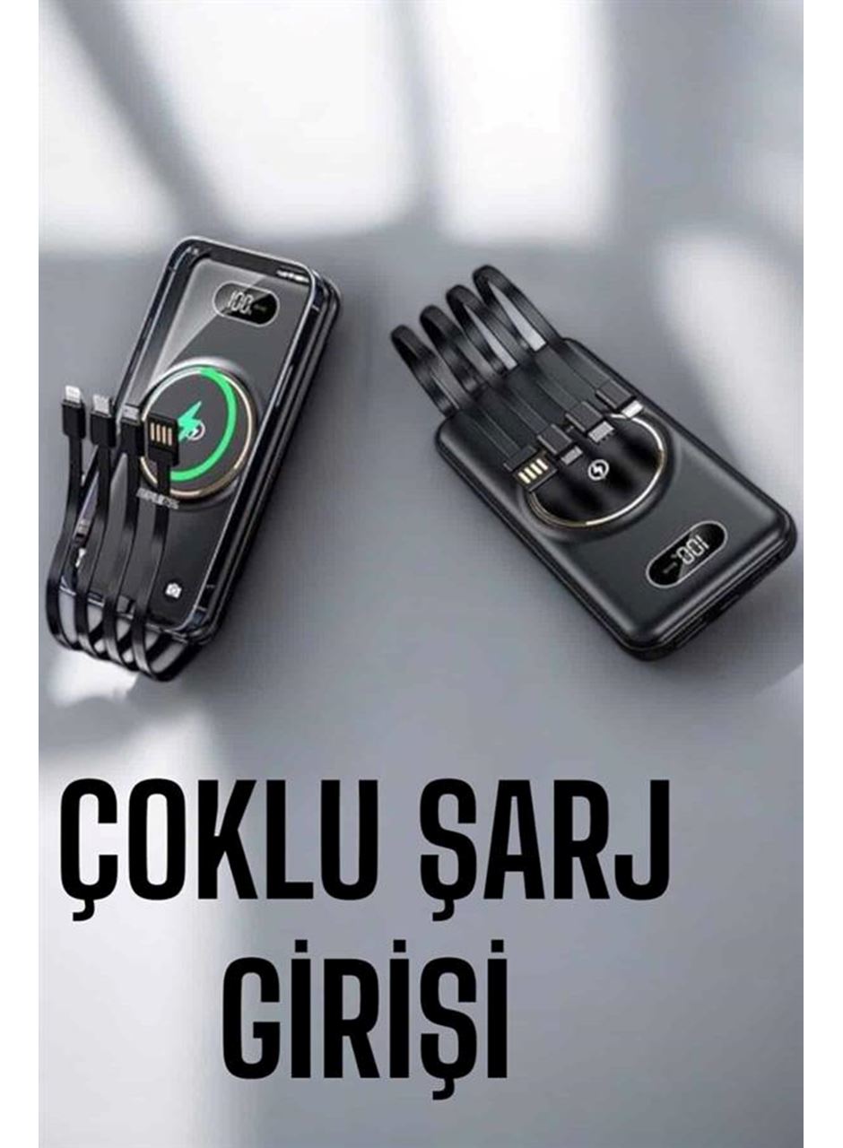 Hızlı Şarj Dijital Göstergeli Powerbankli Çoklu Şarj Özelliği