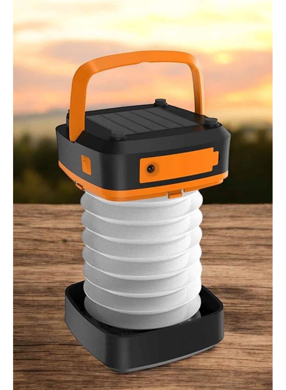 Güneş Enerjili Led Lamba Kamp Lambası Katlanabilir Lamba USB Şarjlı