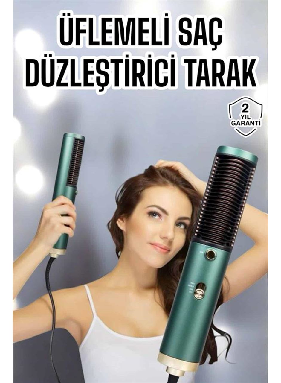 Fön Tarak Saç Düzleştirici Üflemeli Fön Makinesi Sıkı Dişli Taşınabilir