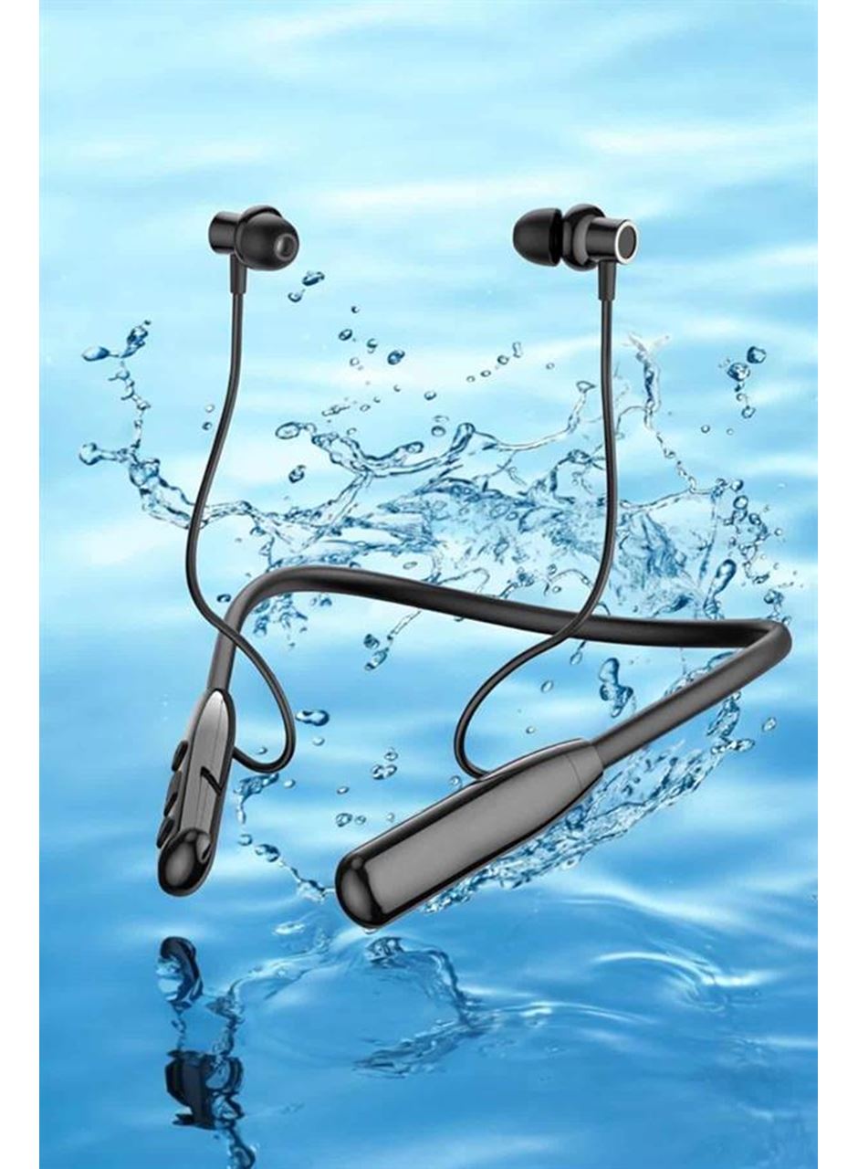 Dijital Göstergeli Kulak İçi Kablosuz Bluetooth Kulaklık Boyun Bantlı