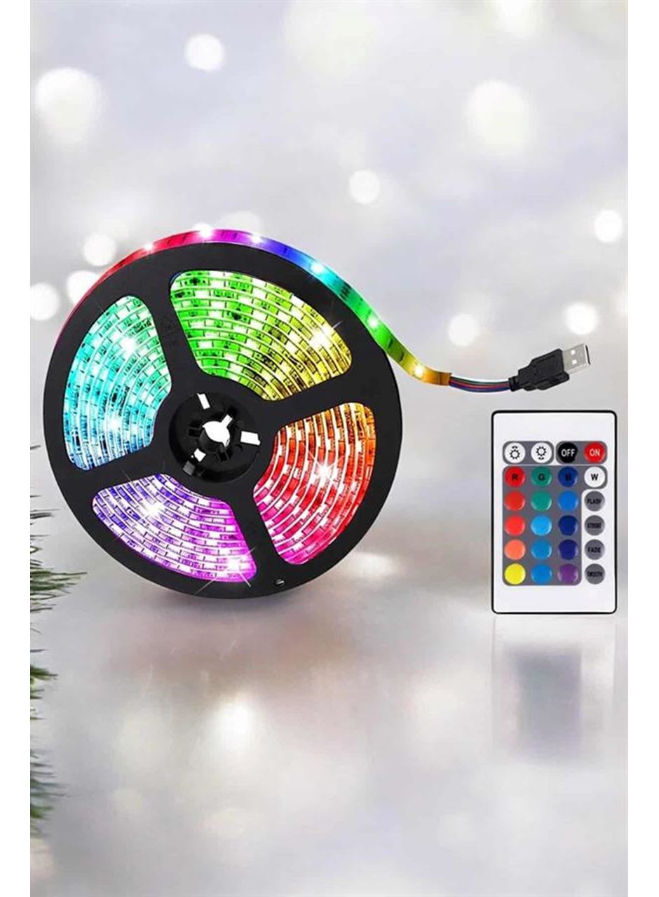 Yeni Nesil RGB Işıklı 10Metre Şerit Led Kumandalı Şarj Edilebilir
