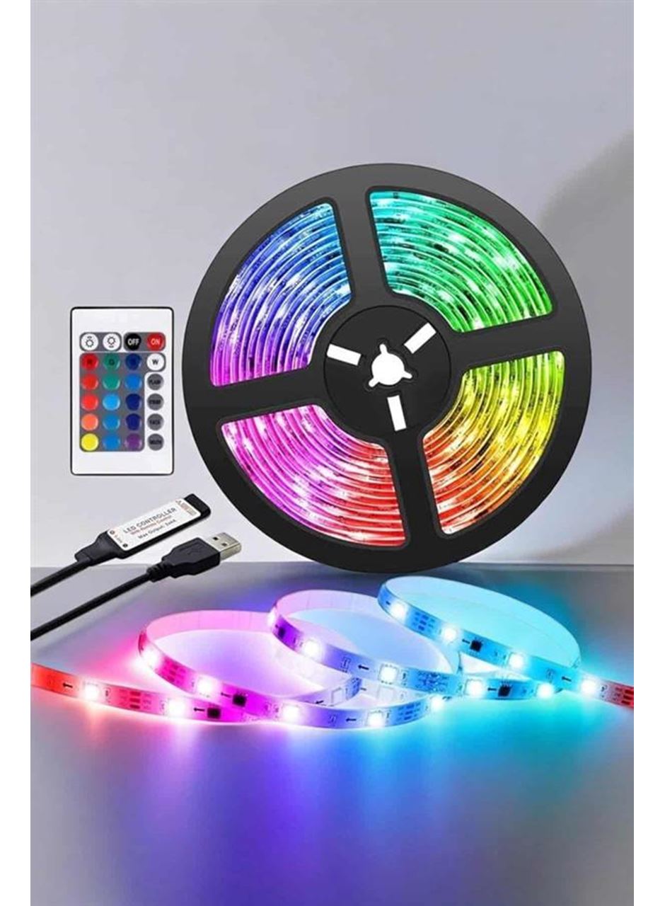 Yeni Nesil RGB Işıklı 10Metre Şerit Led Kumandalı Şarj Edilebilir