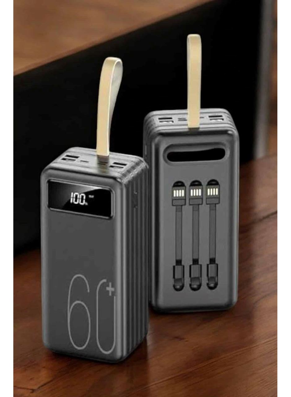 Powerbank 60.000 MAH 4 Portlu Uzun Şarj Süreli Dijital Göstergeli