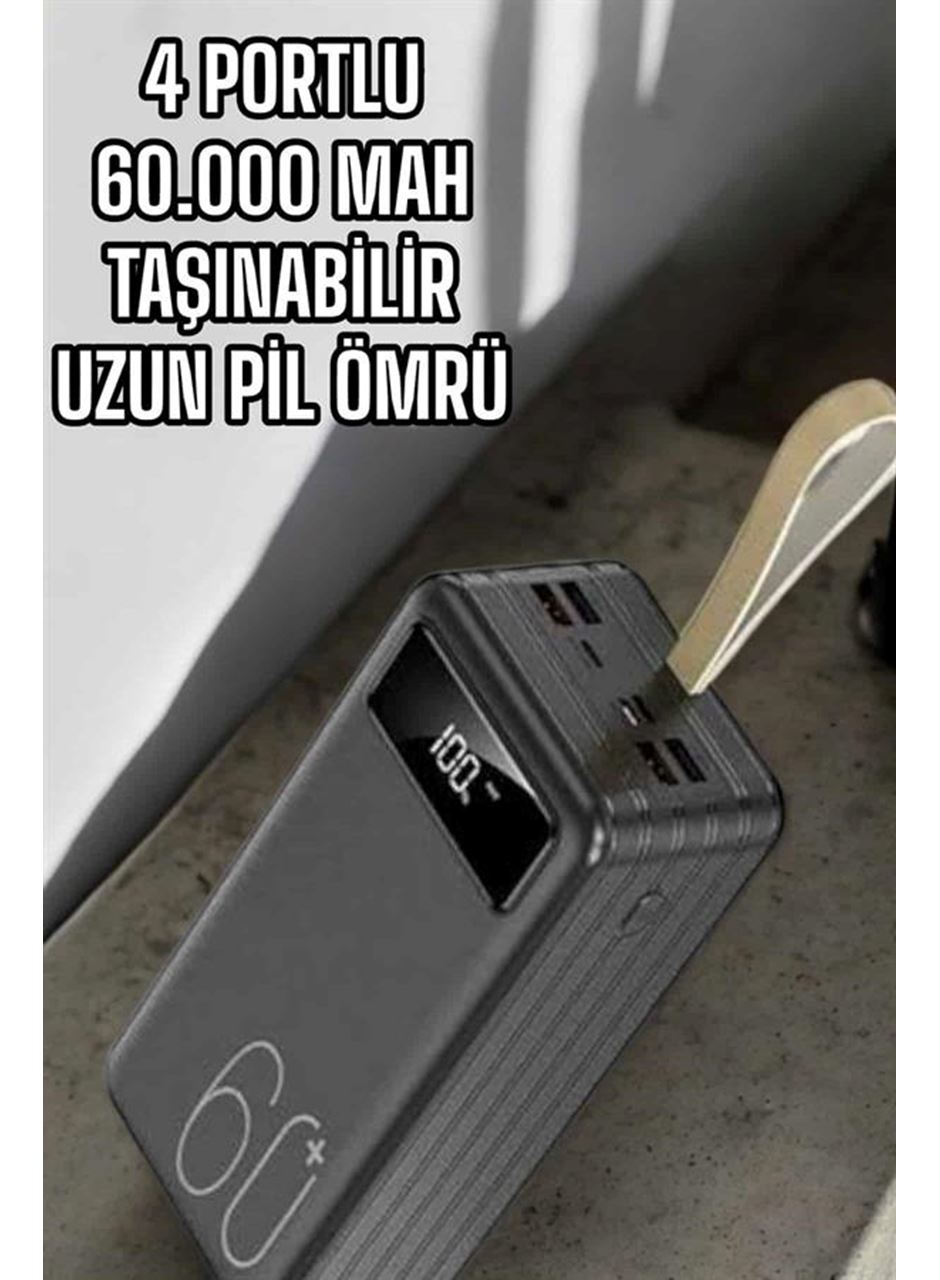 Powerbank 60.000 MAH Dijital Göstergeli 4 Portlu Taşınabilir