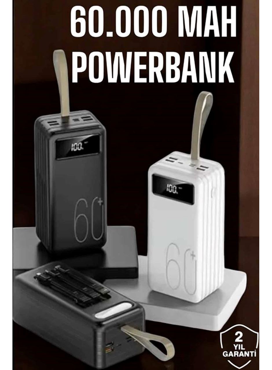 Powerbank 60.000 MAH Dijital Göstergeli 4 Portlu Taşınabilir