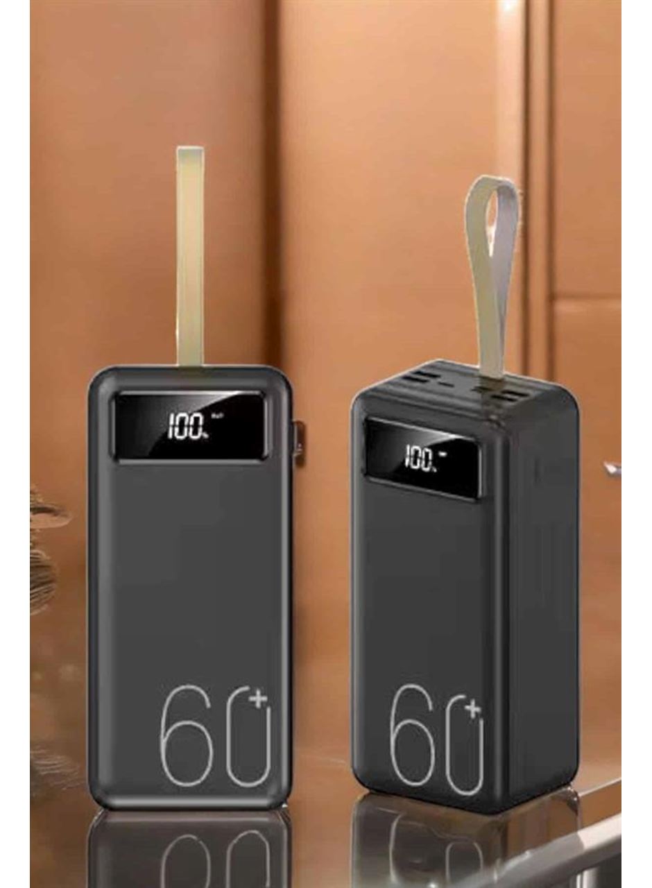 Powerbank 60.000 Mah Hızlı Şarj 4 Çıkışlı Uzun Şarj Süreli Dijital Göstergeli