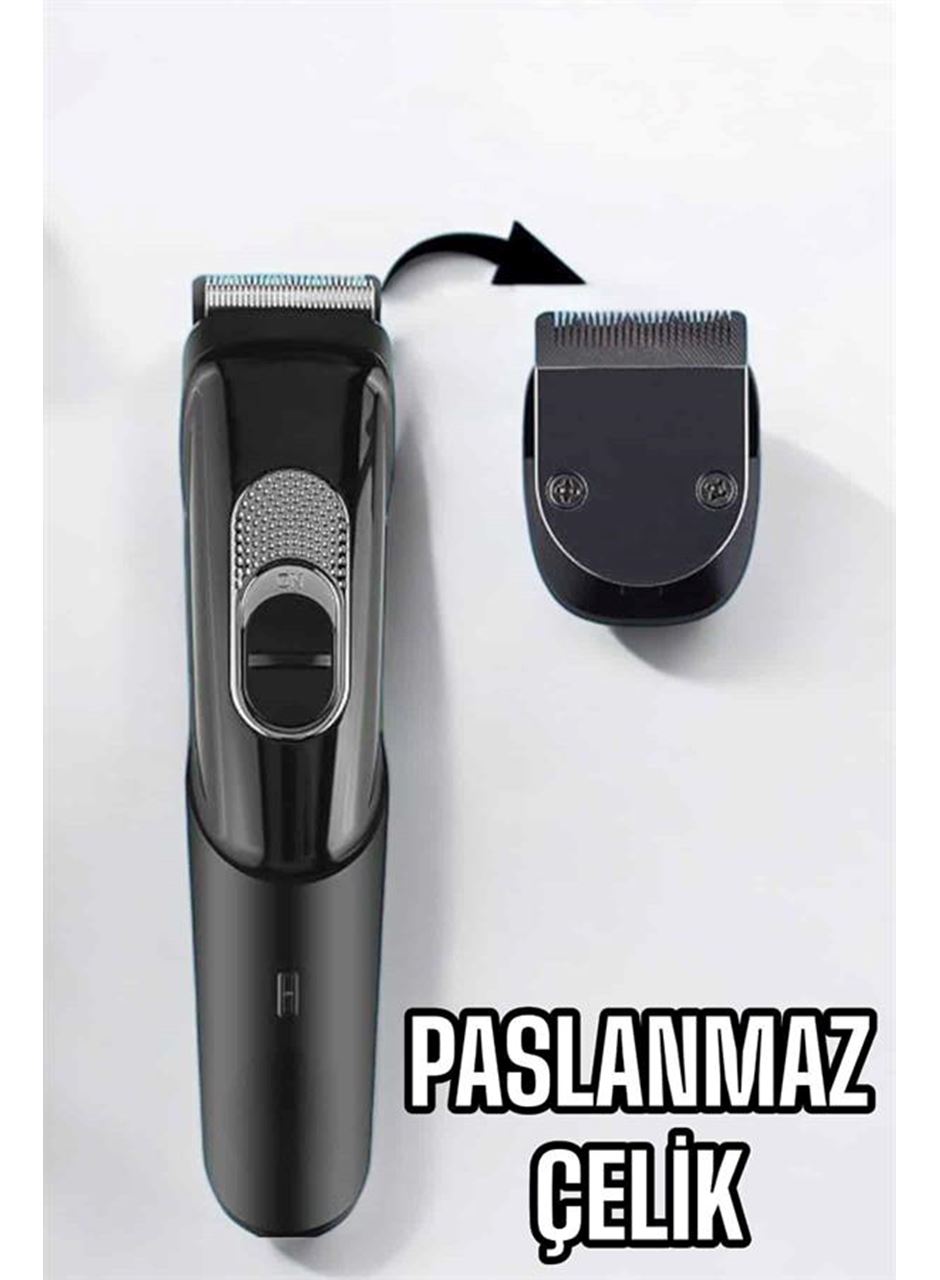 Saç Sakal Vücut Şarjlı Kablosuz Tıraş Makinesi Profesyonel Paslanmaz Çelik
