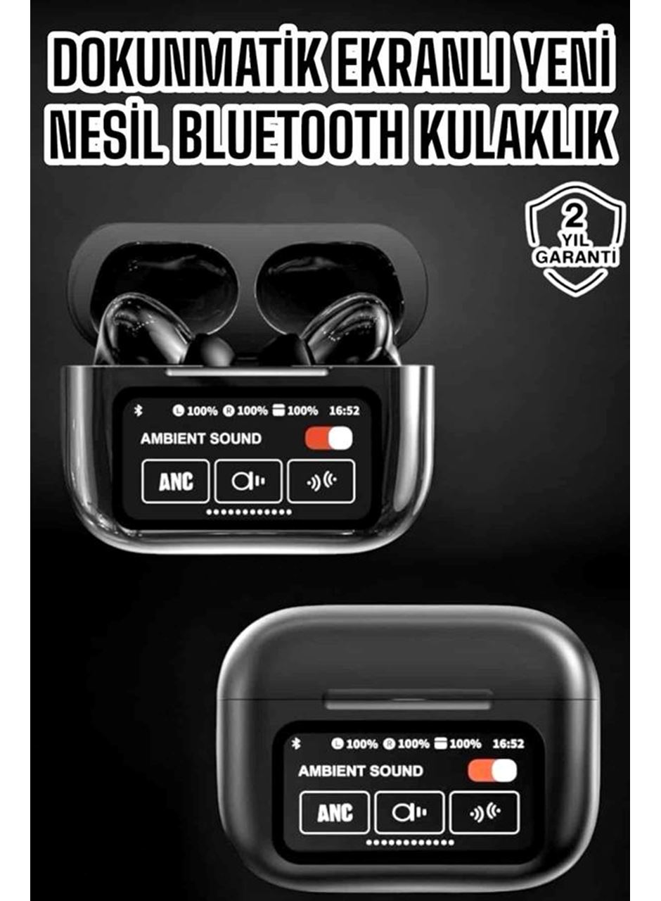 Bluetooth Kulaklık Kablosuz Ekranlı ANC/ENC Destekli Dokunmatik