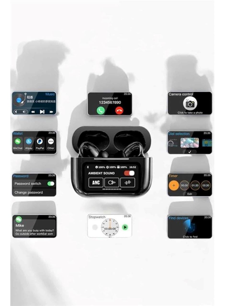 Bluetooth Kulaklık Kablosuz Ekranlı ANC/ENC Destekli Dokunmatik