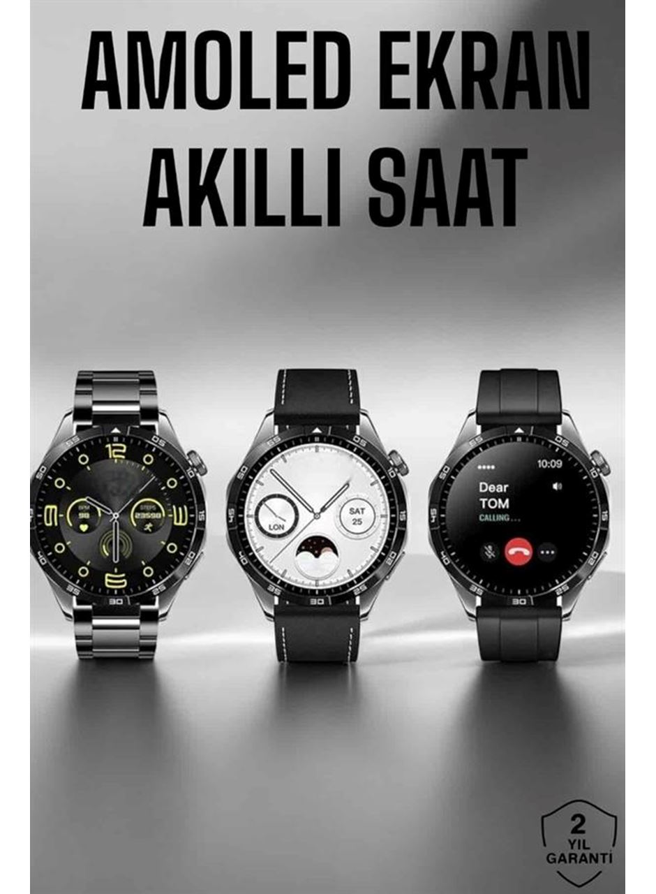 Akıllı Saat Metal Kordonlu GPS ve NFC Uyumlu Arama Cevaplayan