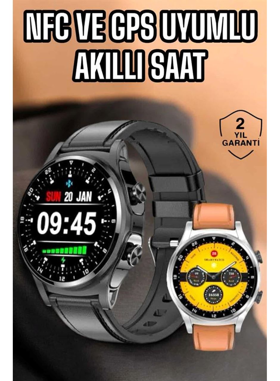 Akıllı Saat Titreşimli Pusula Nabız ve Tansiyon Ölçer NFC Uyumlu