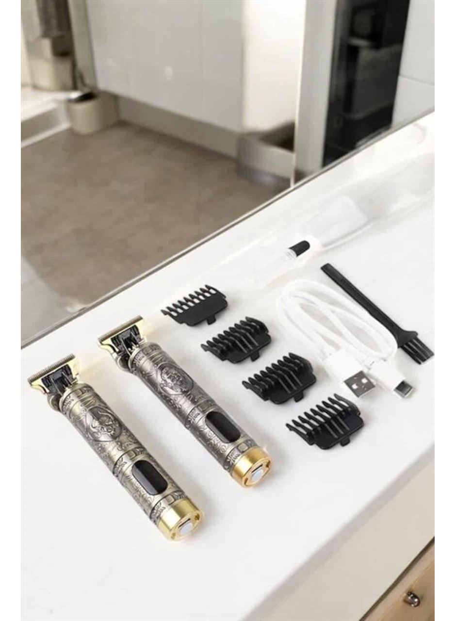 Tıraş Makinesi Şarjlı Profesyonel Saç Kesme Makinesi Gold Çizik Tıraş