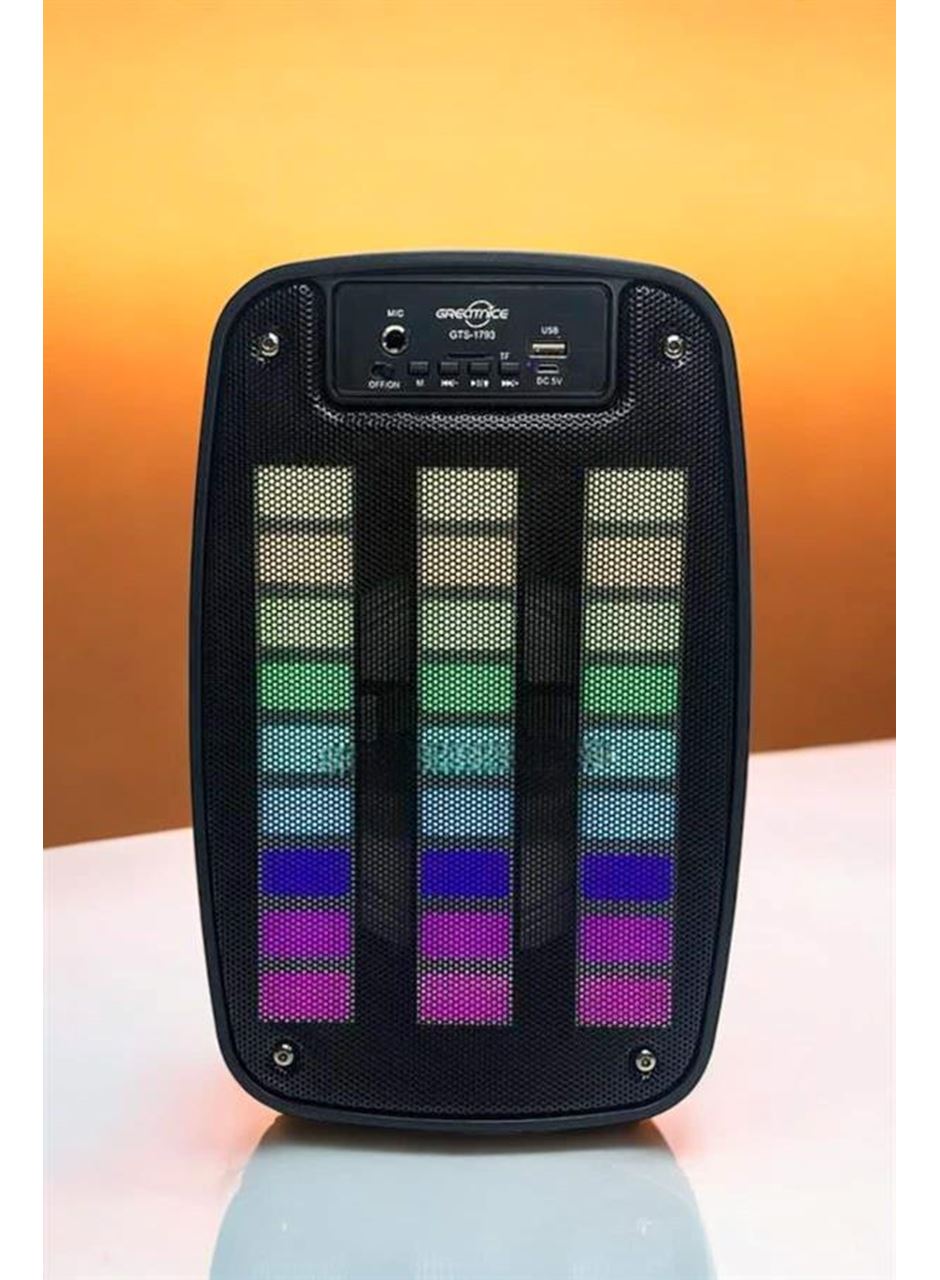Bluetooth Hoparlör RGB Işıklı USB SD Kart Girişli Taşınabilir