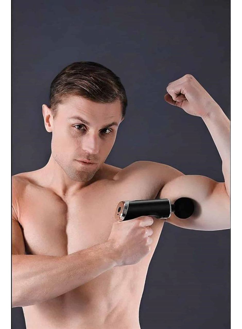 4 Başlıklı Darbeli Şarjlı Masaj Aleti Tabancası Kablosuz