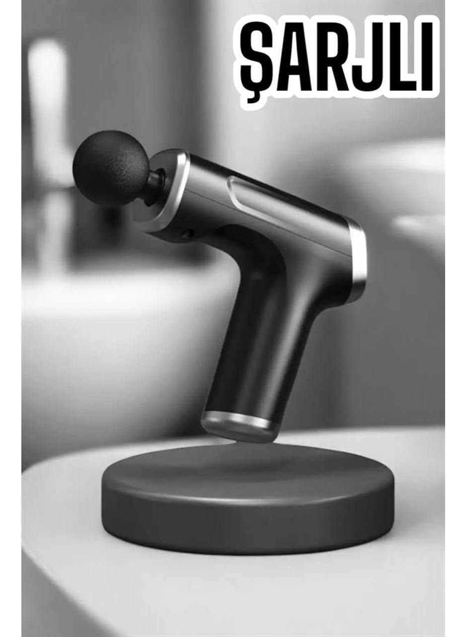 4 Başlıklı Darbeli Şarjlı Masaj Aleti Tabancası Kablosuz