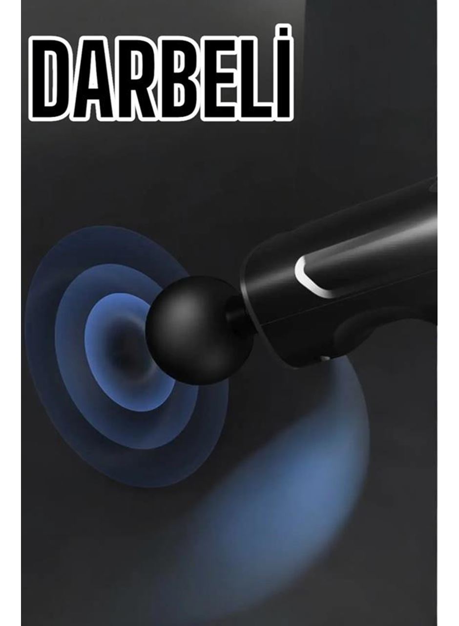 4 Başlıklı Darbeli Şarjlı Masaj Aleti Tabancası Kablosuz