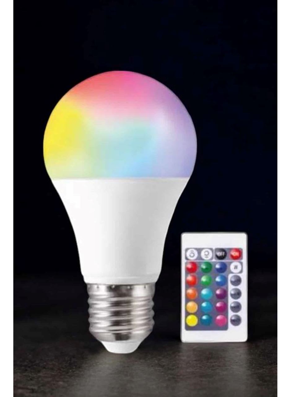 Renk Değiştirebilen RGB Işıklı Led Ampul A+Enerji 15 Watt Led Işık
