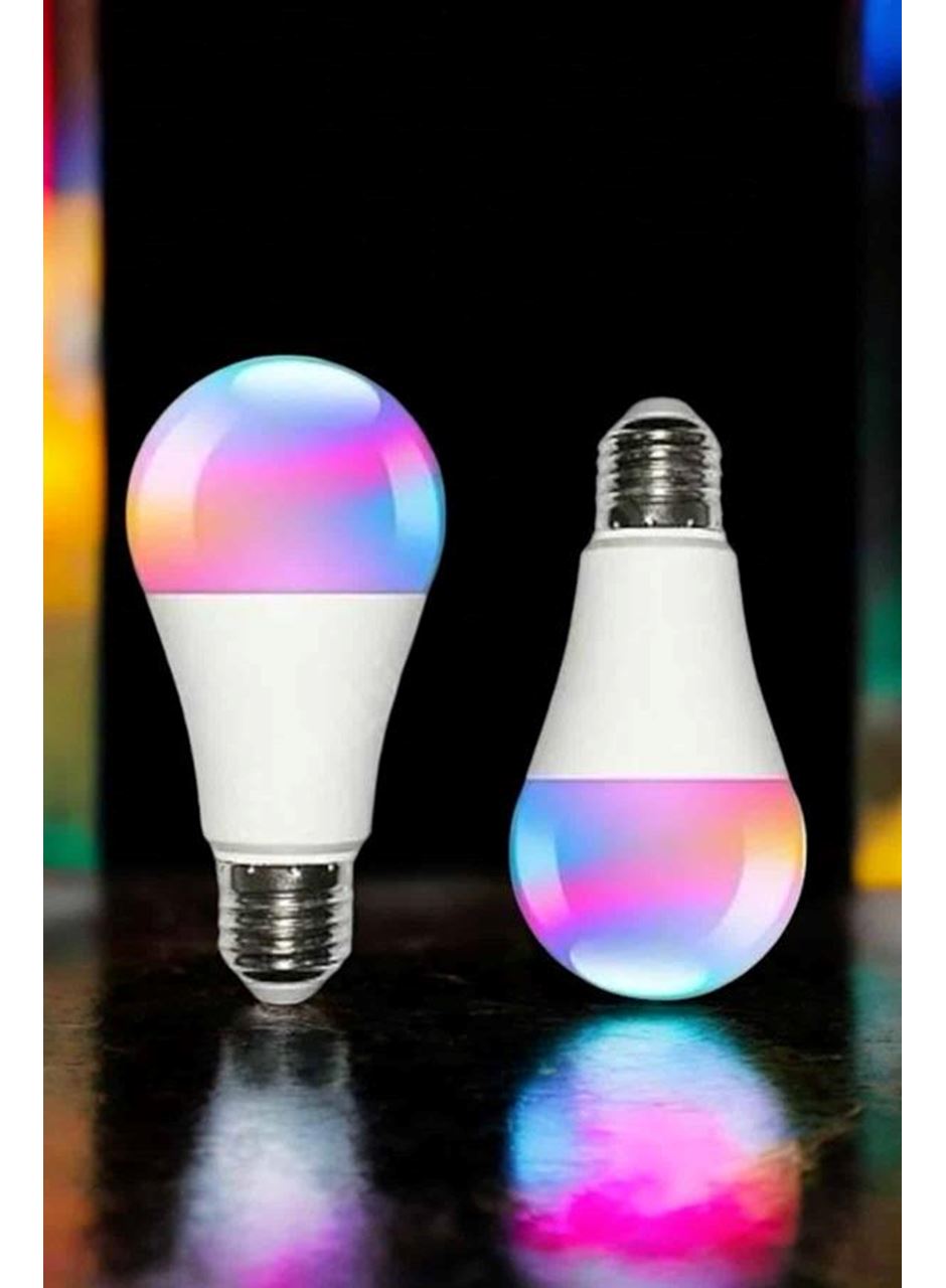 Renk Değiştirebilen RGB Işıklı Led Ampul A+Enerji 15 Watt Led Işık