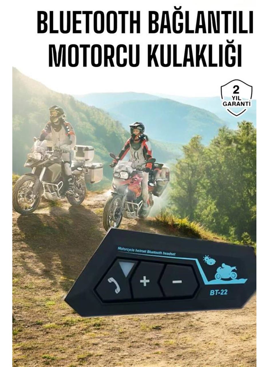 İnterkom Intercom Kask Kulaklık Bt22 Bluetooth Motosiklet Kulaklık 5.0 Bluetooth