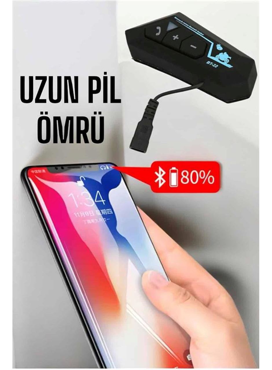 İnterkom Intercom Kask Kulaklık Bt22 Bluetooth Motosiklet Kulaklık 5.0 Bluetooth