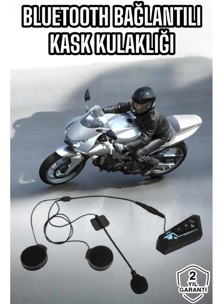 Kask Kulaklığı Motosiklet Intercom Interkom Dinleme Konuşma Özellikli Su Geçirmez