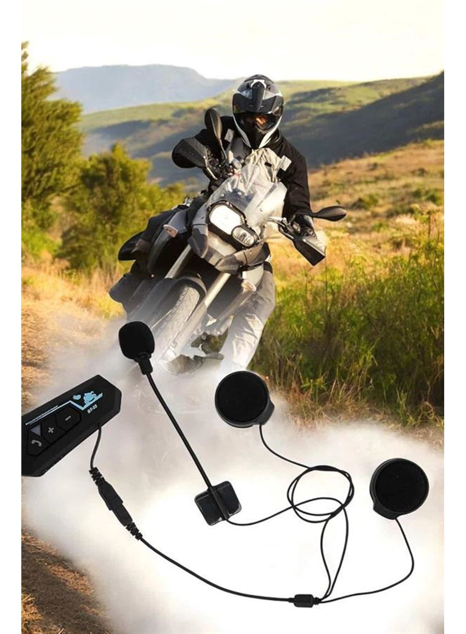 Kask Kulaklığı Motosiklet Intercom Interkom Dinleme Konuşma Özellikli Su Geçirmez