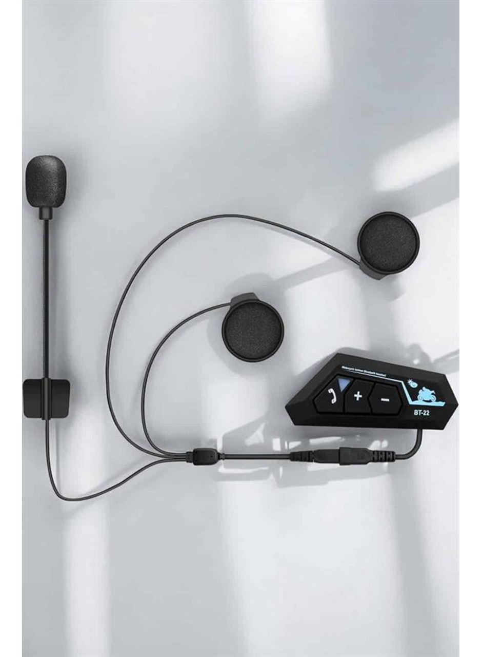 Kask Kulaklığı Motosiklet Intercom Interkom Dinleme Konuşma Özellikli Su Geçirmez