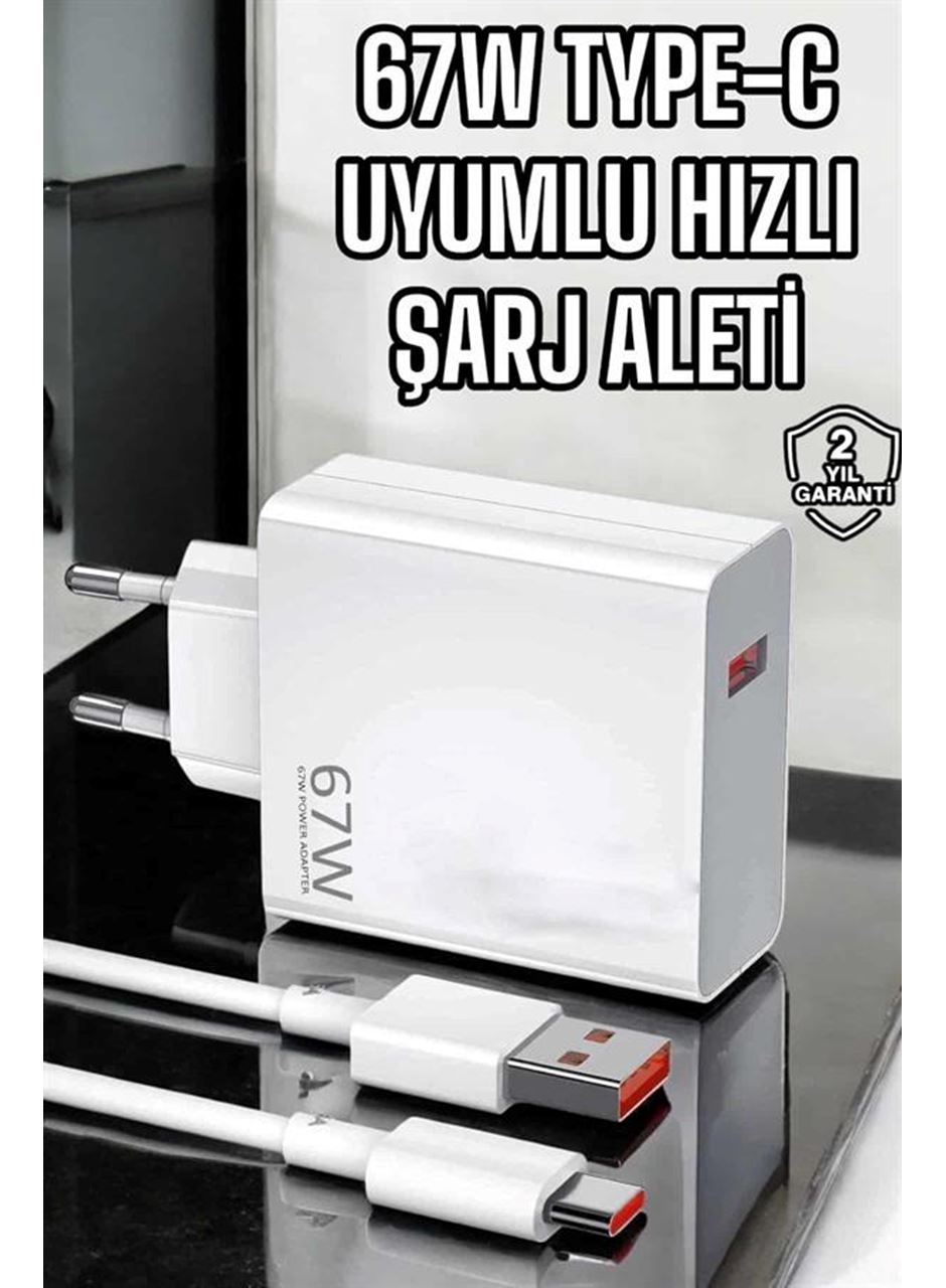Şarj Aleti Turbo Hızlı 67W Type-C Hızlı Şarj