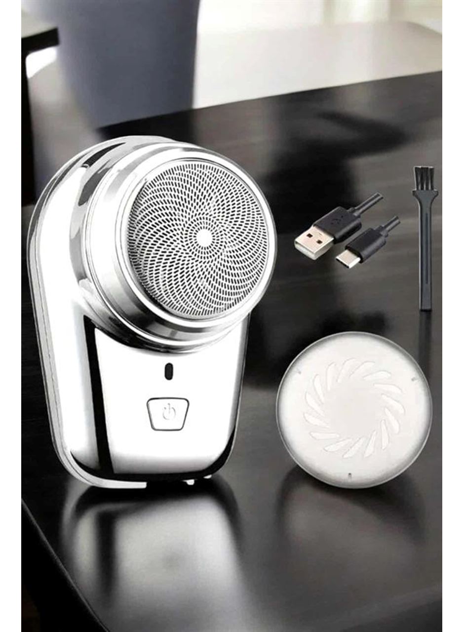 Seyahat Tipi Tıraş Makinesi Taşınabilir Kablosuz Mini Paslanmaz Çelik