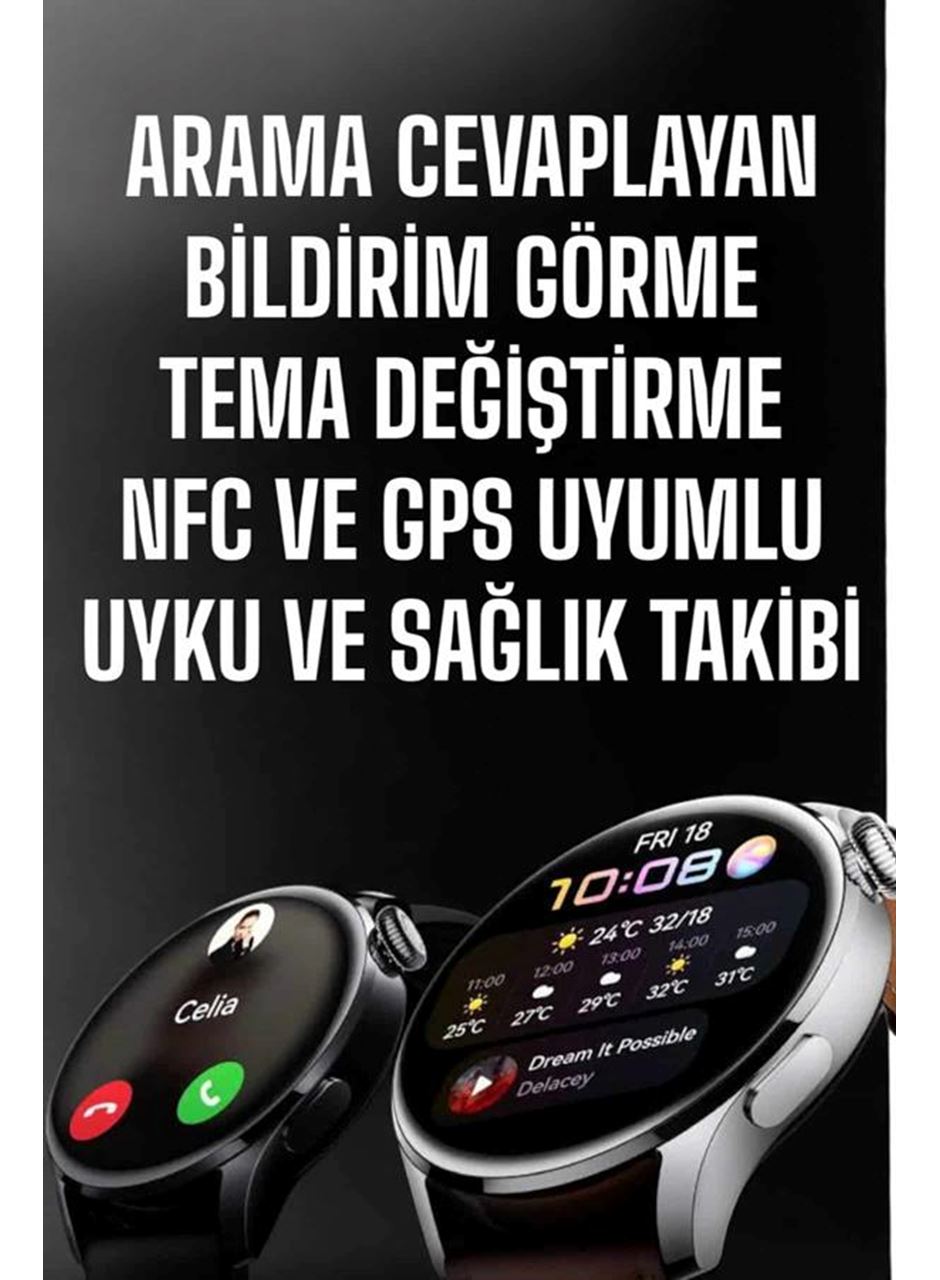 Akıllı Saat Bildirim Görme Amoled Ekran GPS Uyumlu Sesli Görüşme
