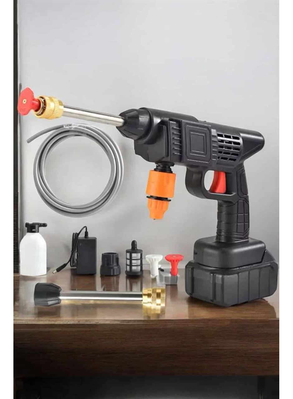 Bahçe ve Araba Yıkama Tabancası Su Basınçlı Hazneli Bataryalı Oto Yıkama