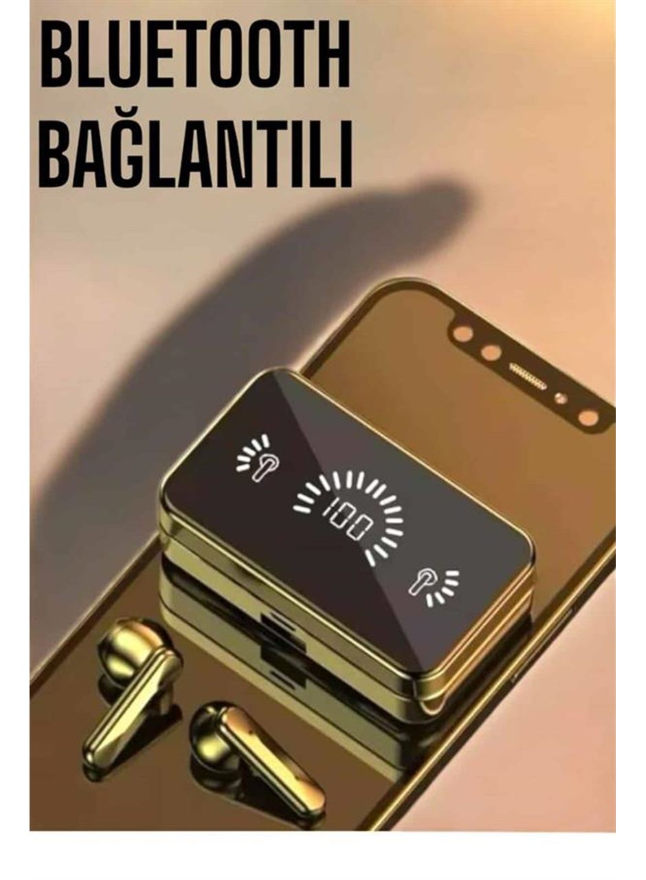 Aynalı Bluetooth Kulaklık Telefon Standlı Dijital Göstergeli