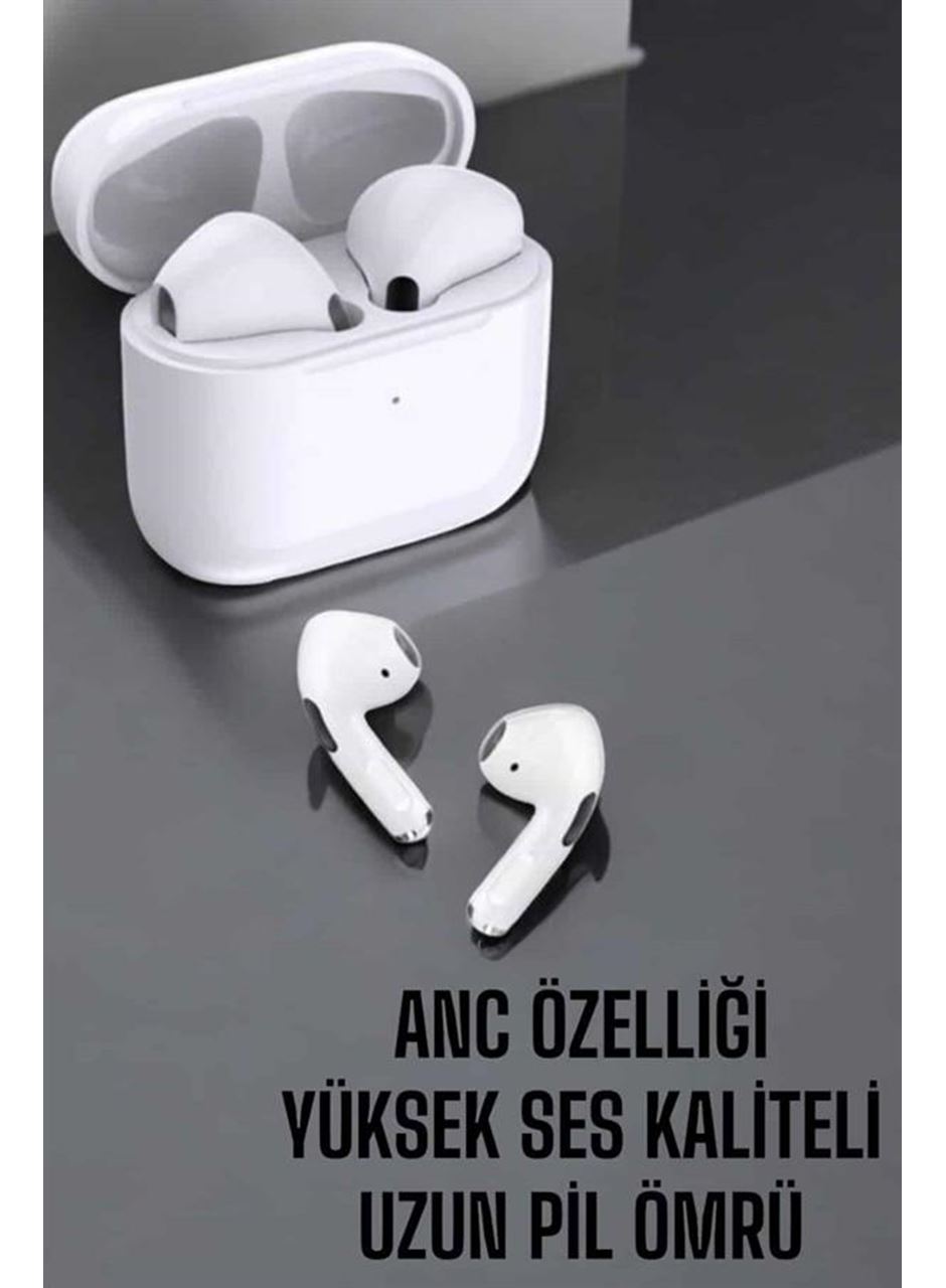 Beyaz Yeni Nesil Pro Bluetooth Kulaklık Yüksek Ses Kaliteli ANC Özelliği
