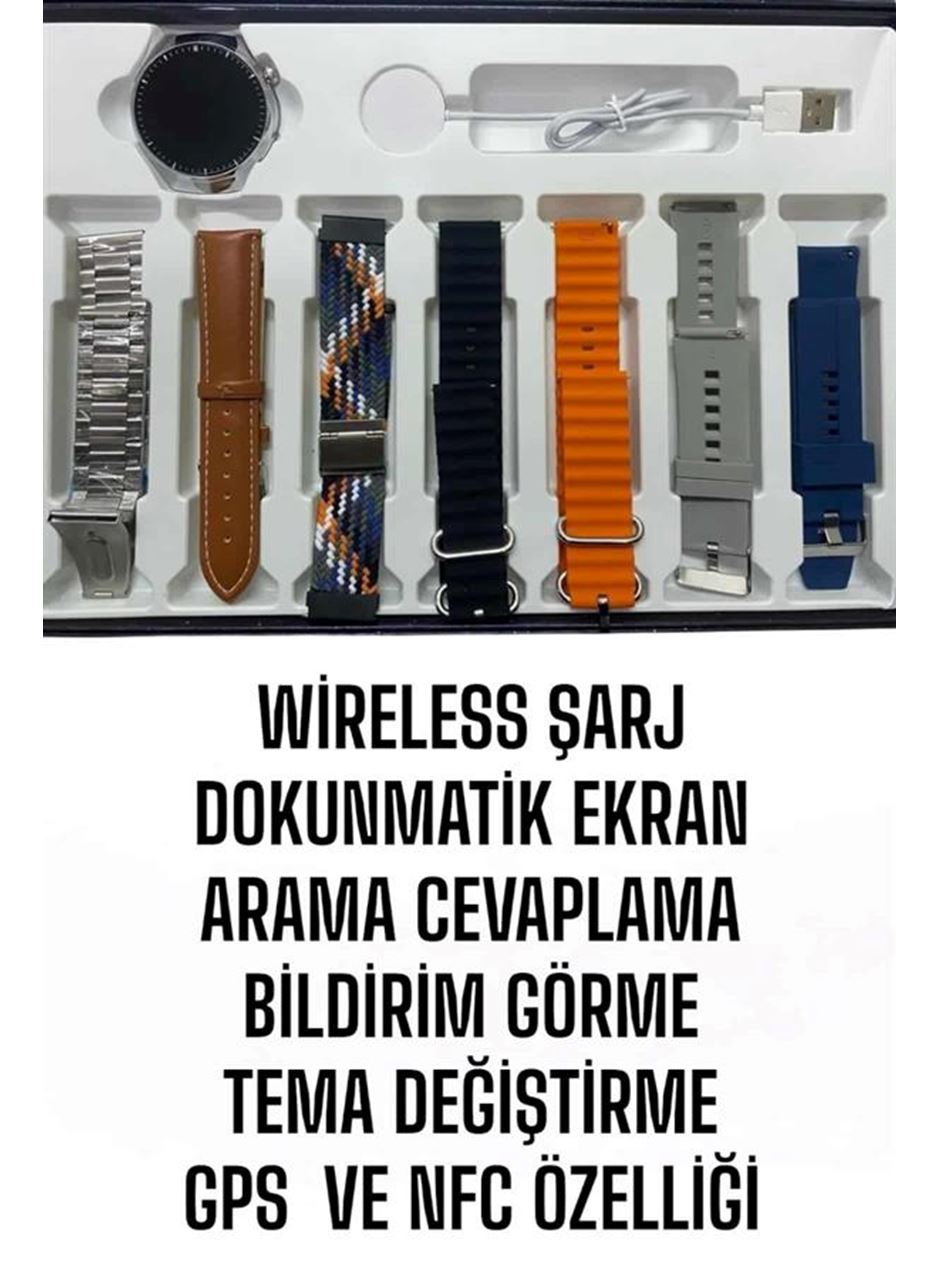 Akıllı Saat 7 Kordonlu Yeni Nesil Arama Cevaplayan Çok Fonksiyonlu