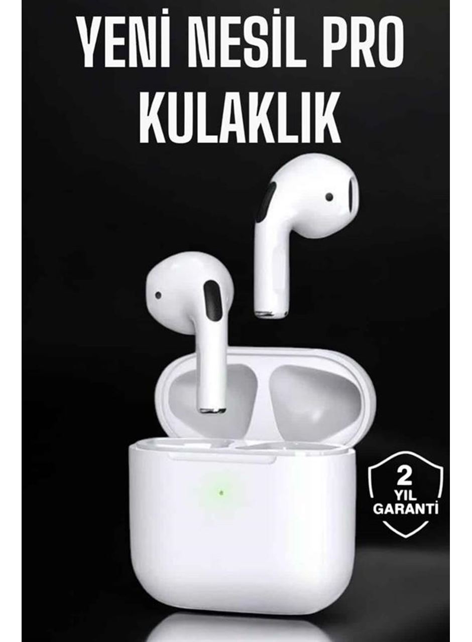 Beyaz Yeni Nesil Pro Bluetooth Kulaklık Yüksek Ses Kaliteli ANC Özelliği