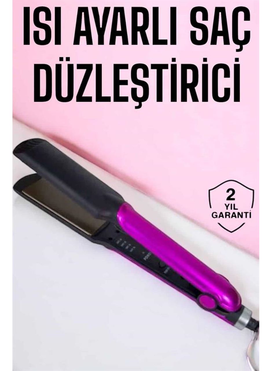 Saç Düzleştirici Isı Ayarlı Seramik Kaplama Döner Kablo Yıpranma Karşıtı